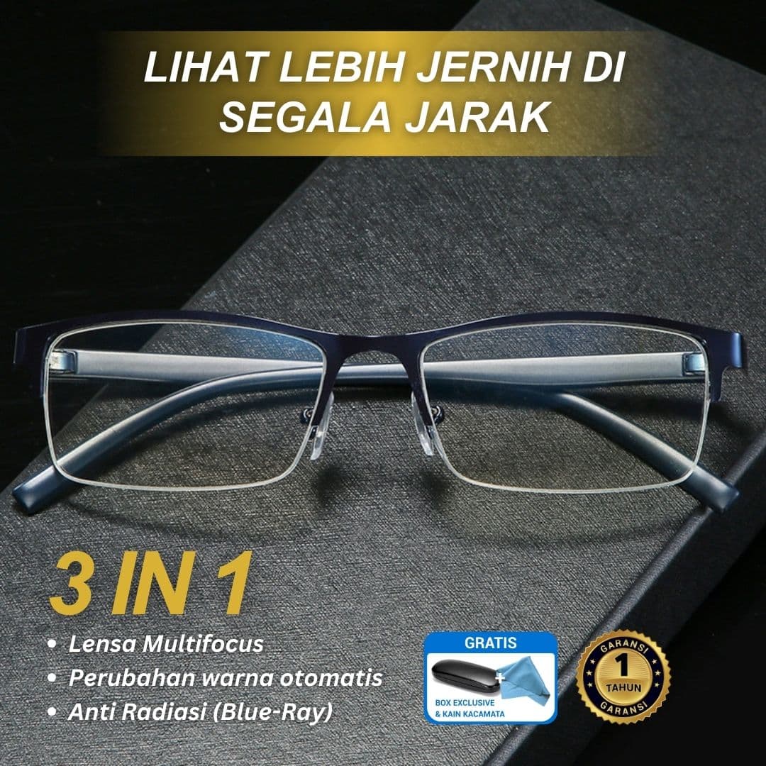 Kacamata titanium dengan box eksklusif
